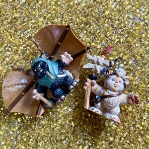 Two Ewok Figures